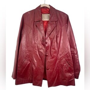Vintage Red Argentina Leather Jacket